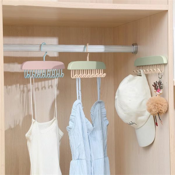 8 hooks multi purpose hook and adhesive hanger for kitchen bathroom cabinet random color 2