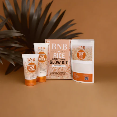 bnb whitening rice extract bright glow kit 6 1