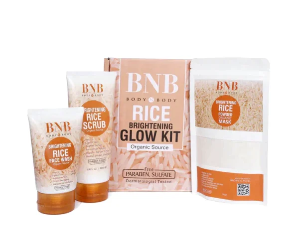 bnb whitening rice extract bright glow kit 6 2