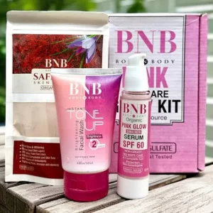 Brightening Facial Pink Glow Kit Deal by BNB Skin Care Tone Up Organic and Dermatologist Tested h6