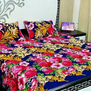 Cotton crystal Printed Double Bed yu7