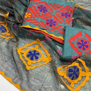 Cotton Lawn Applique Suit r4 gr