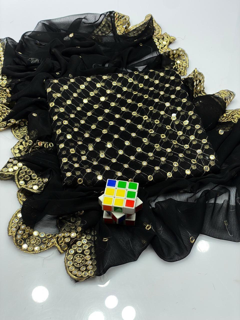 Fancy Chiffon Sequence blk 0-1