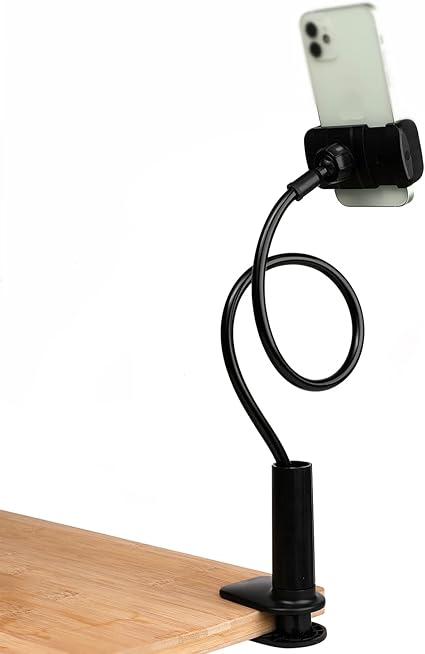 gooseneck phone holder 360 adjustable lazy holder mount clamp with sturdy flexible long arm black 2