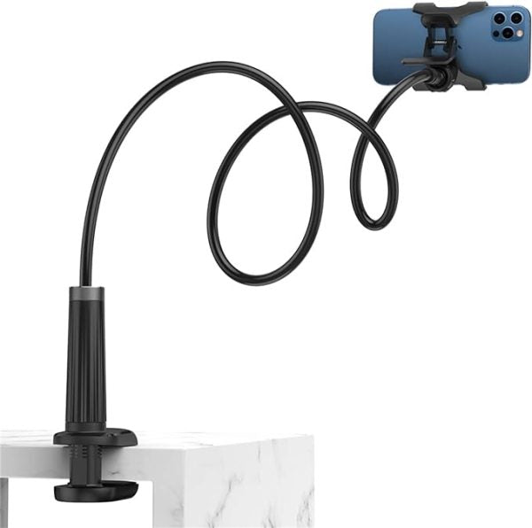 gooseneck phone holder 360 adjustable lazy holder mount clamp with sturdy flexible long arm black 3