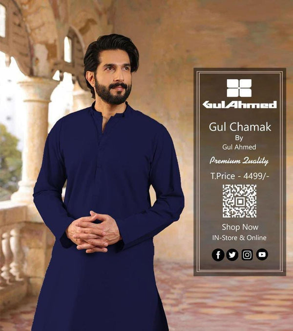 Gul Ahmed Cotton Sotton Mens Plain Unstitched Suit ty6 fr43