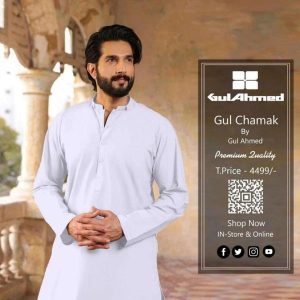 Gul Ahmed Cotton Sotton Mens Plain Unstitched Suit ty6 fr5 89