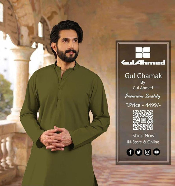 Gul Ahmed Cotton Sotton Mens Plain Unstitched Suit ty6 ui65