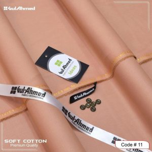 Gul Ahmed Mens Unstitched Soft Cotton Plain Suit by Ideas 54 bed