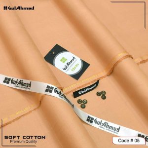 Gul Ahmed Mens Unstitched Soft Cotton Plain Suit by Ideas 549 bd 5t