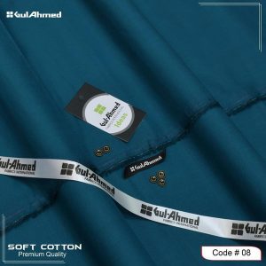 Gul Ahmed Mens Unstitched Soft Cotton Plain Suit by Ideas d bl u5
