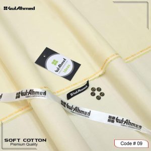 Gul Ahmed Mens Unstitched Soft Cotton Plain Suit by Ideas g34