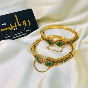 Kara Bracelet by RAWAYAT Gold Plated Openable Kara Bracelet 6d4