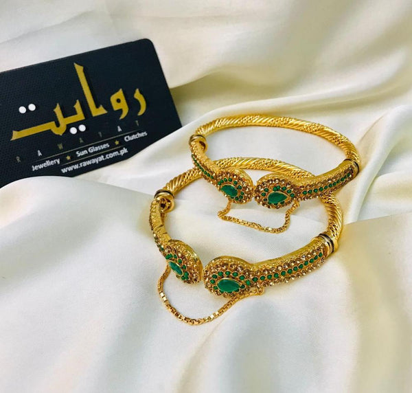 Kara Bracelet by RAWAYAT Gold Plated Openable Kara Bracelet 6d4