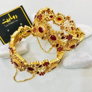 Kara Bracelet by RAWAYAT Gold Plated Openable Kara Bracelet Design 1yr