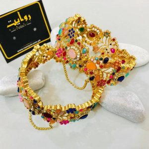 Kara Bracelet by RAWAYAT Gold Plated Openable Kara Bracelet Design 1yr t5