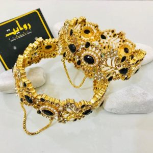 Kara Bracelet by RAWAYAT Gold Plated Openable Kara Bracelet Design 1yr t6
