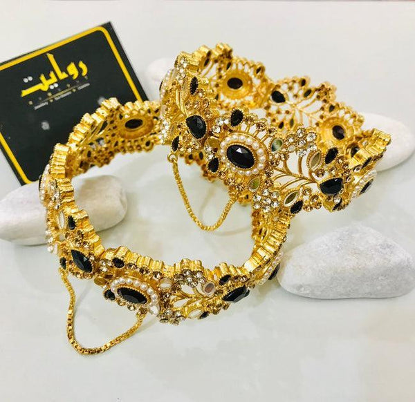 Kara Bracelet by RAWAYAT Gold Plated Openable Kara Bracelet Design 1yr t6