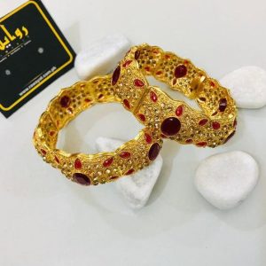 Kara Bracelet by RAWAYAT Gold Plated Openable Kara Bracelet Design 1yr v4