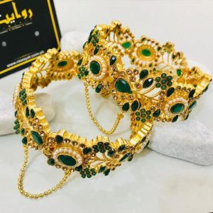Kara Bracelet by RAWAYAT Gold Plated Openable Kara Bracelet Design 1yr y2