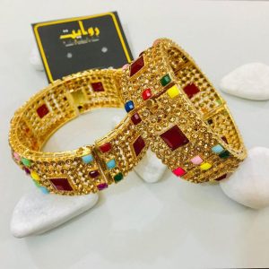 Kara Bracelet by RAWAYAT Gold Plated Openable Kara Bracelet Design fe34