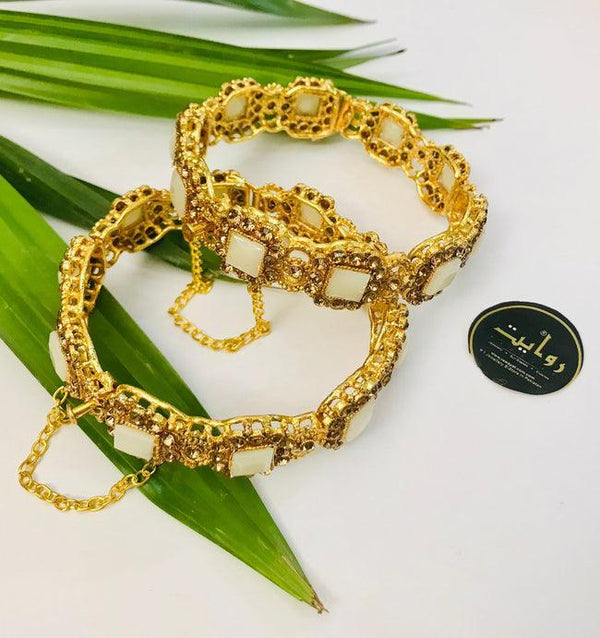 Kara Bracelet by RAWAYAT Gold Plated Openable Kara Bracelet Design g5