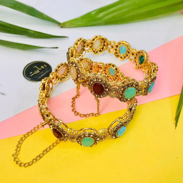 Kara Bracelet by RAWAYAT Gold Plated Openable Kara Bracelet Design gg7
