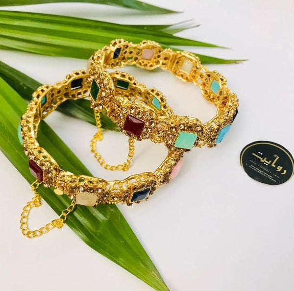 Kara Bracelet by RAWAYAT Gold Plated Openable Kara Bracelet Design nc6