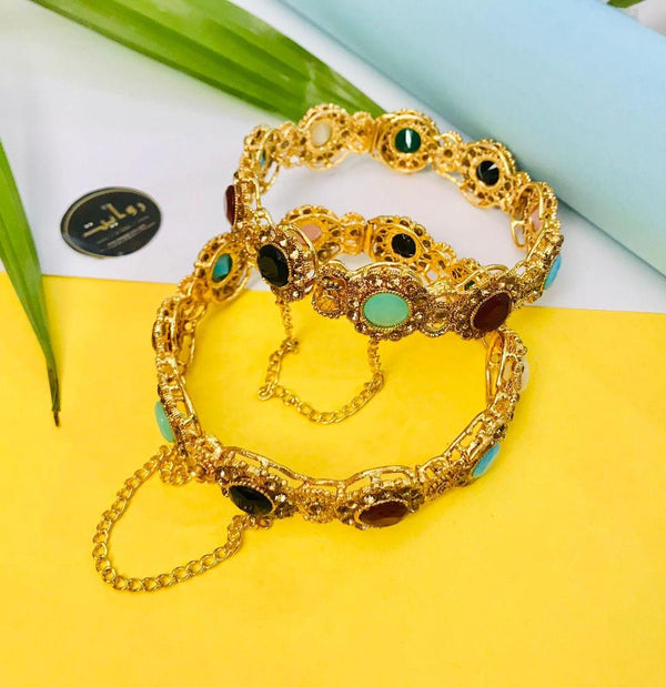 Kara Bracelet by RAWAYAT Gold Plated Openable Kara Bracelet Design y7f4