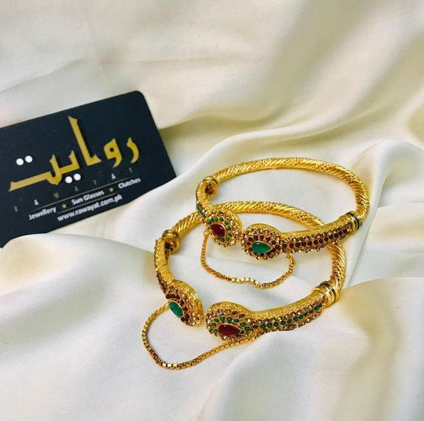 Kara Bracelet by RAWAYAT Gold Plated Openable Kara Bracelet f4c