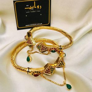 Kara Bracelet by RAWAYAT Gold Plated Openable Kara Bracelet v5
