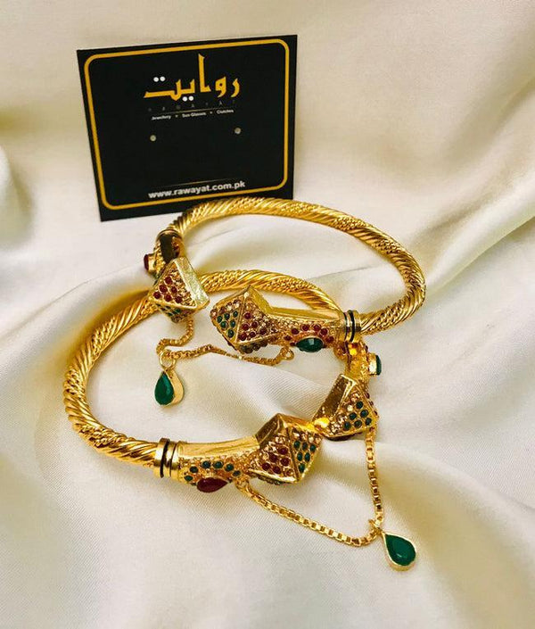 Kara Bracelet by RAWAYAT Gold Plated Openable Kara Bracelet v5