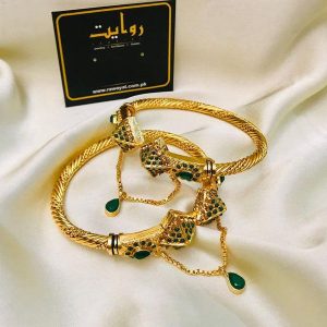Kara Bracelet by RAWAYAT Gold Plated Openable Kara Bracelet v9