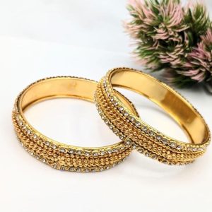 Kara Set of 6 Duo Style Bangles golden 6f 6y