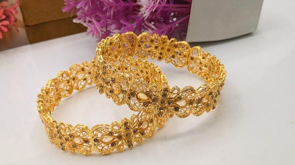 Kara Set of 6 Duo Style Bangles y7 5n