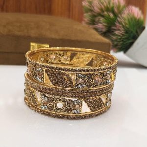 Kara Set of 6 Duo Style Bangles y7 8