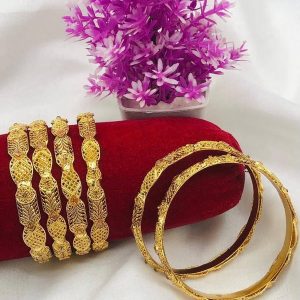 Karra Bangles Beautiful Set Gold plated h78 k