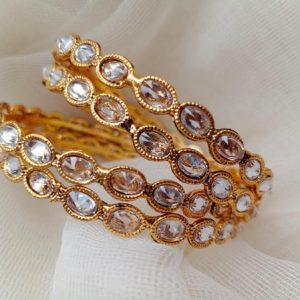 Karra Bangles Set Gold plated for Women h78