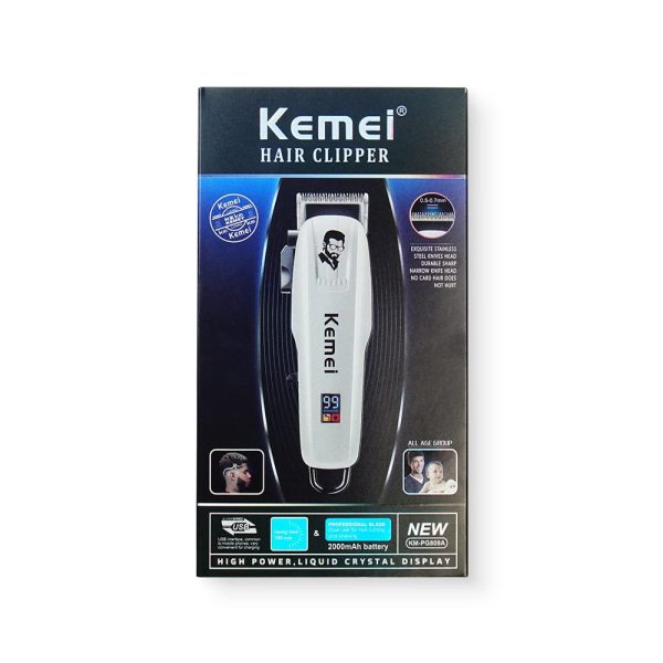 Kemei Professional Hair Clipper Trimmer with Comb Set Lithium Batteries 56y