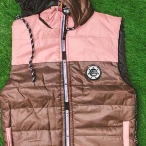 Kids Sleeveless Parachute Jacket brown