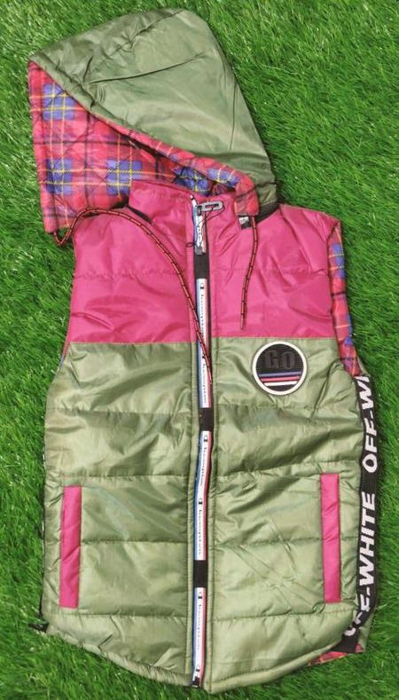 Kids Sleeveless Parachute Jacket pnk 45