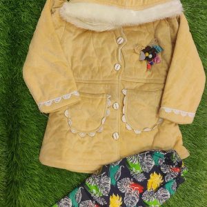 Kids Velvet Printed Shirt and Trouser Suit 5 6