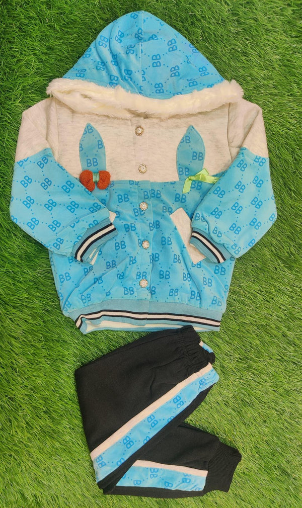 Kids Velvet Printed Shirt and Trouser Suit 6 6 5