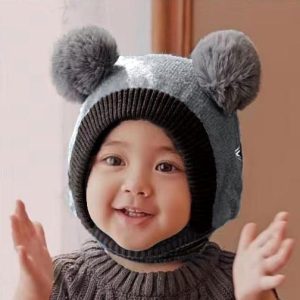 Kids Wool Cap Winter Wear Solution black