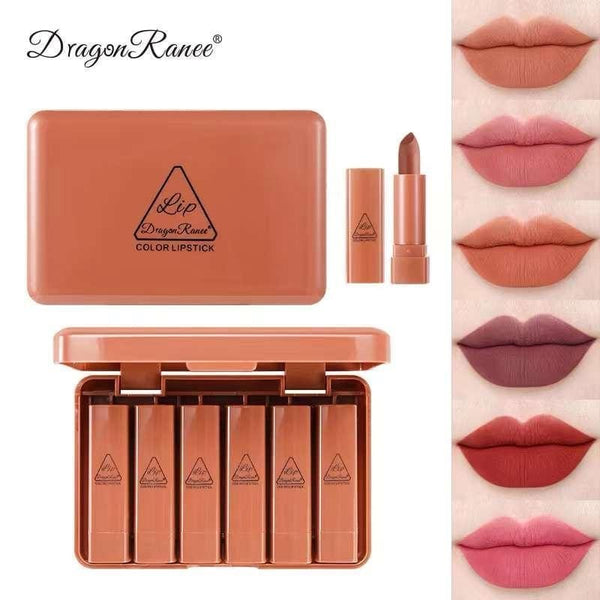 Lipstick Matte Finish Pack of 6 Dragon Ranee Brand t6
