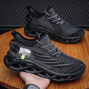 Mens Breathable Spring Shoes Imported black 4 5