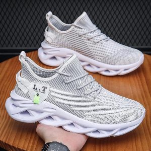Mens Breathable Spring Shoes Imported grey 4 5