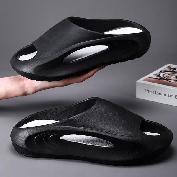 Mens Non-Slip Stylish Slippers Imported black