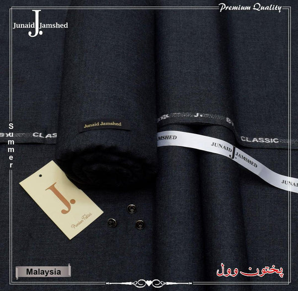 Mens Unstitched Wool Plain Suit by J dot JUNAID JAMSHED 45 6
