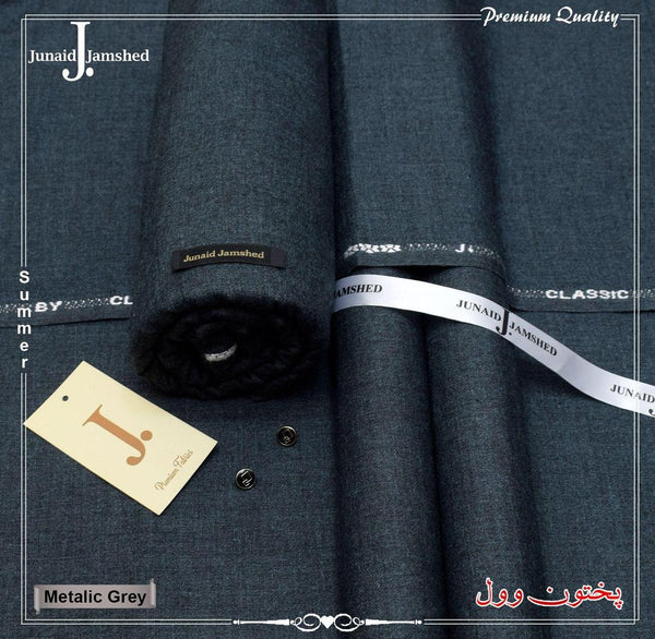 Mens Unstitched Wool Plain Suit by J dot JUNAID JAMSHED 92765